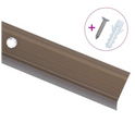 Stair Nosing L-Shaped 15pcs 100cm Aluminium Brown Anti-Slip Pre-Drilled Set15pcs
