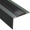 Aluminium Stair Nosing Edge Trim Step Nosings V1 Anti Slip Pad Silver Grey Black