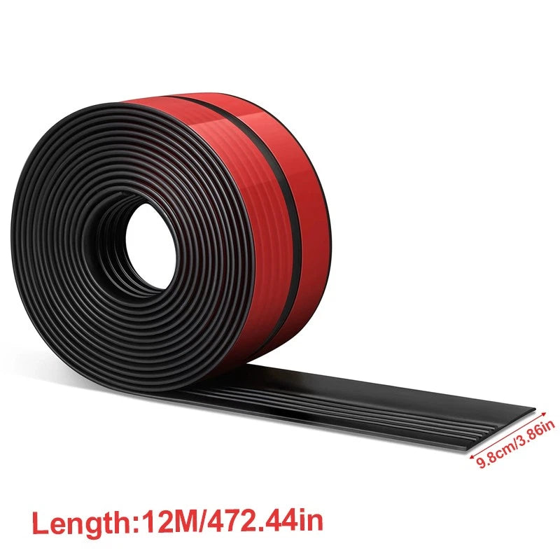 12m Self Adhesive Stair Nosing Rubber PVC Non-Slip Step Edge Trim Bullnose Strip