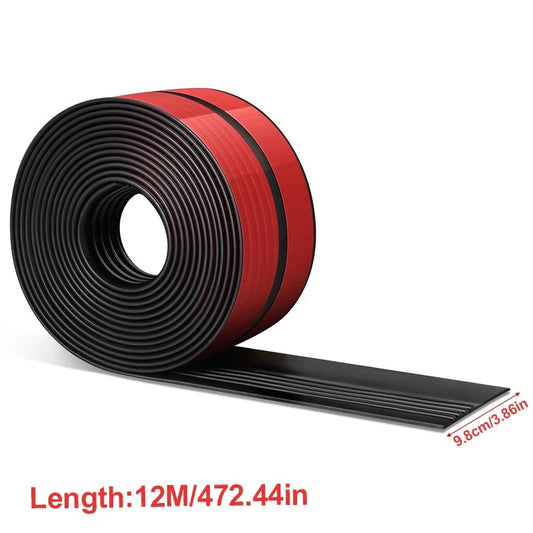 12m Self Adhesive Stair Nosing Rubber PVC Non-Slip Step Edge Trim Bullnose Strip