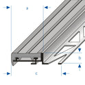 Aluminium Stair Nosing Profile for Tiles - Dural Durastep 2.5m Long x 11mm