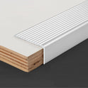 5x Aluminium Stair Nosing Trim Anti Slip Self Adhesive Silver 900x45x23mm