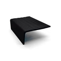 Stair Nosing Black PVC 75mm Tread x 34mm Riser Slip-Resistant 2.75m Flexible Rib