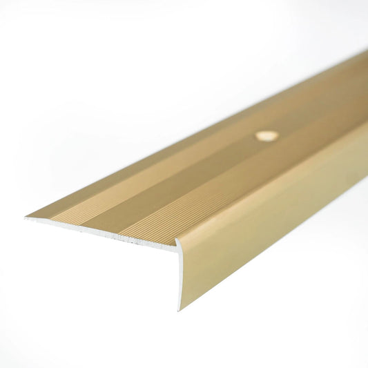 Edge Vinyl Profile Trim LVT C25 900x44mm Anodised Aluminium Stair Nosing