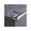 Stair Nosing Silver/Black 1.0m x35mm Anodised Aluminium Anti-Slip 19.5mm Rubber