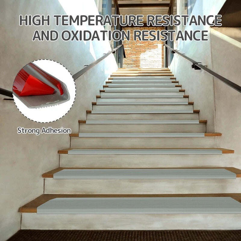 2 Metre Self-Adhesive PVC Stair Nosing Anti-Slip Edge Trim Protector Step Cover
