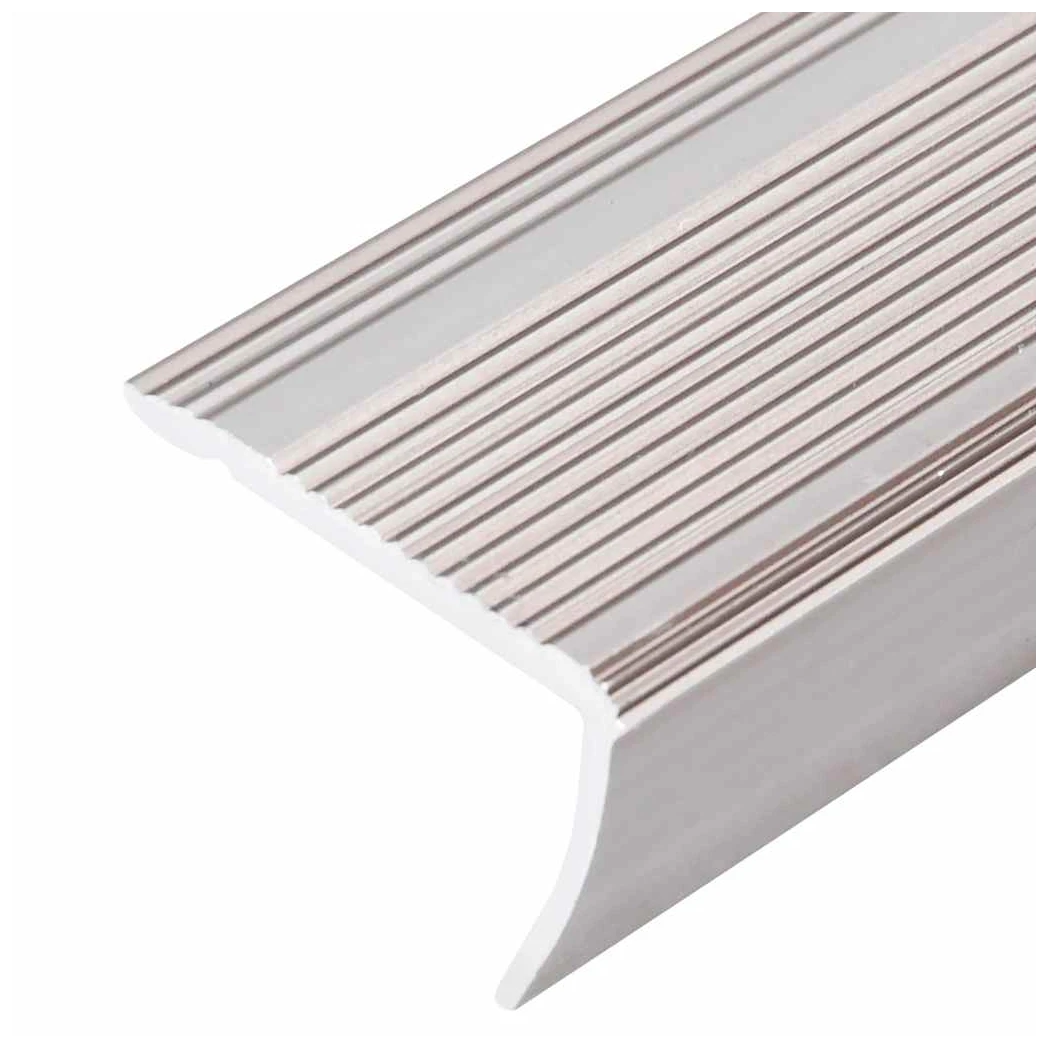 Stair Nosing L-Shape 5pcs 90cm Champagne Aluminium Anti-Slip Insert Pre-Drilled