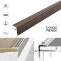 Aluminium Stair Nosing Wood Effect Edge Trim Step Edging Strip For Laminate A60