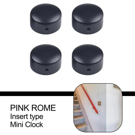 Black Handrail End Cap for Round Stair Treads PVC Stainless Steel (45mm)