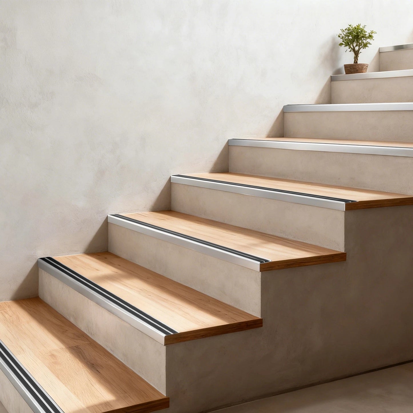 Aluminium Stair Nosing Edge Trim Step Nose Edging Nosings Carpet Black/Silver UK