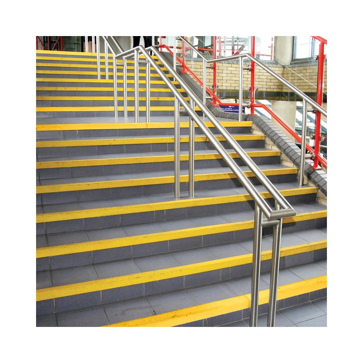 Stair Nosing GRP Anti-Slip Black/Yellow 0.75m x 55mm x 55mm DDA Compliant Safety