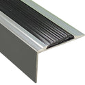 Aluminium Stair Nosing Edge Trim Step Nosings V1 Anti Slip Pad Silver Grey Black