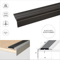 15 x Aluminium Stair Nosing Edge Trim Step Nose Edging Nosings Carpet 46 x 30mm
