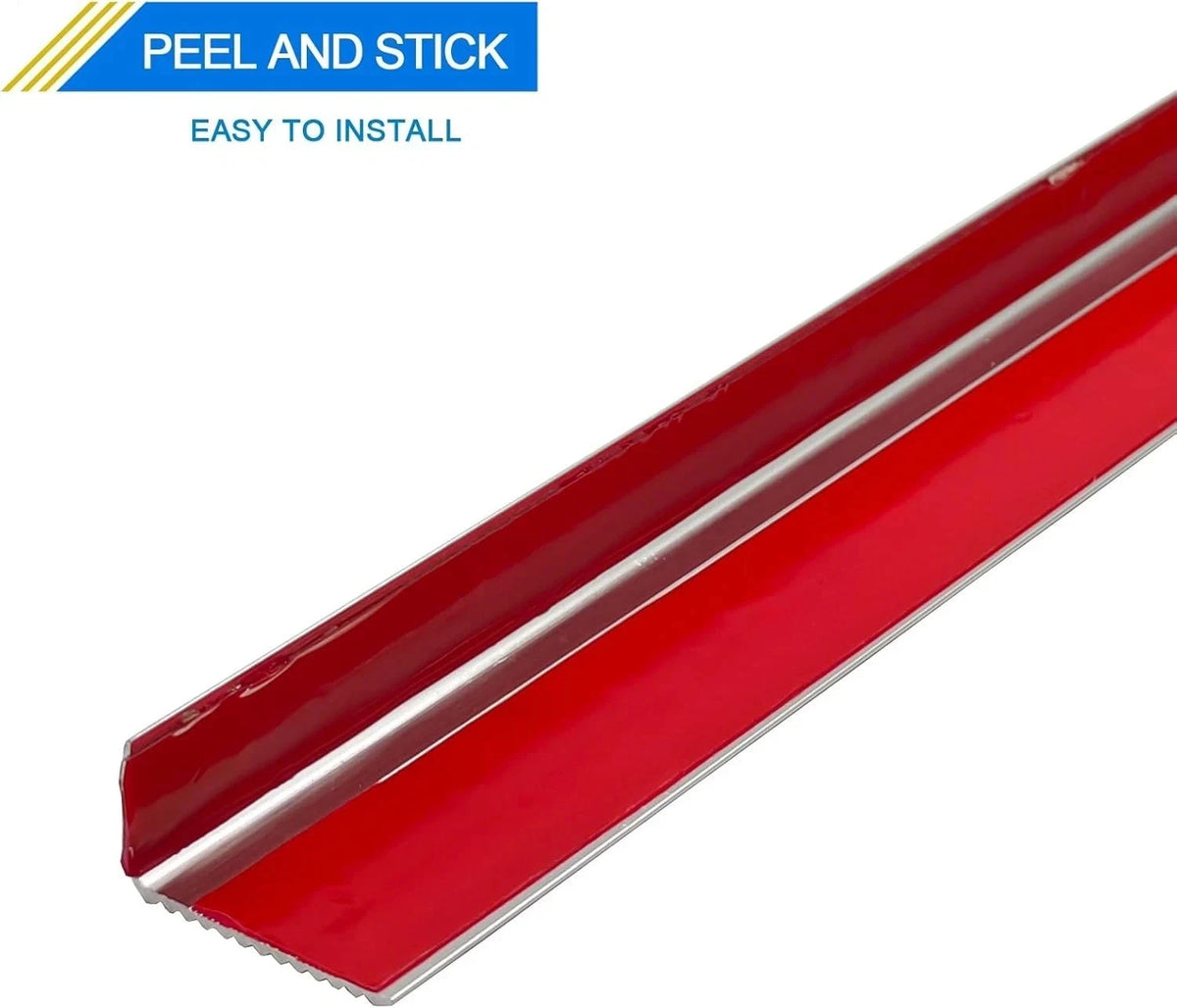 5x Aluminium Stair Nosing Trim Anti Slip Self Adhesive Silver 900x45x23mm