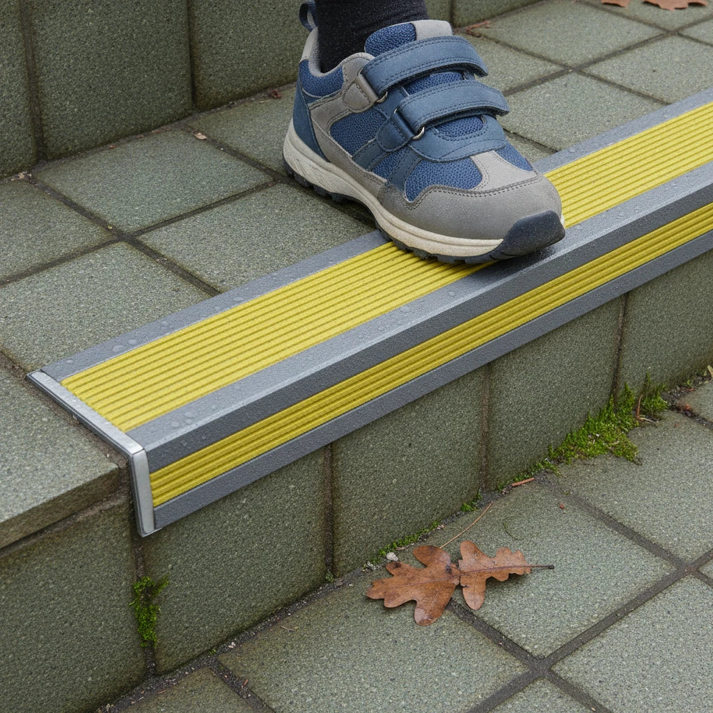 Self Adhesive Stair Edge Protector Anti Slip PVC Stair Nosing, for Tile Steps