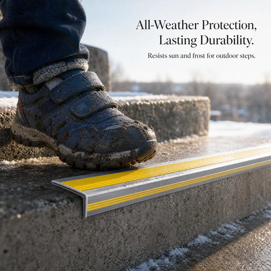 Self Adhesive Stair Edge Protector Anti Slip PVC Stair Nosing, for Tile Steps