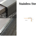 Stainless steel stair nosing strip 30X30 - 100CM