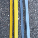 Painted aluminium anti-slip stair nosing / step edge - 9 grey & 1 yellow