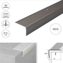 ALUMINIUM STAIR NODING STEP EDGE NOSING TRIM FOR LAMINATE, WOOD..41x26.6mm A42