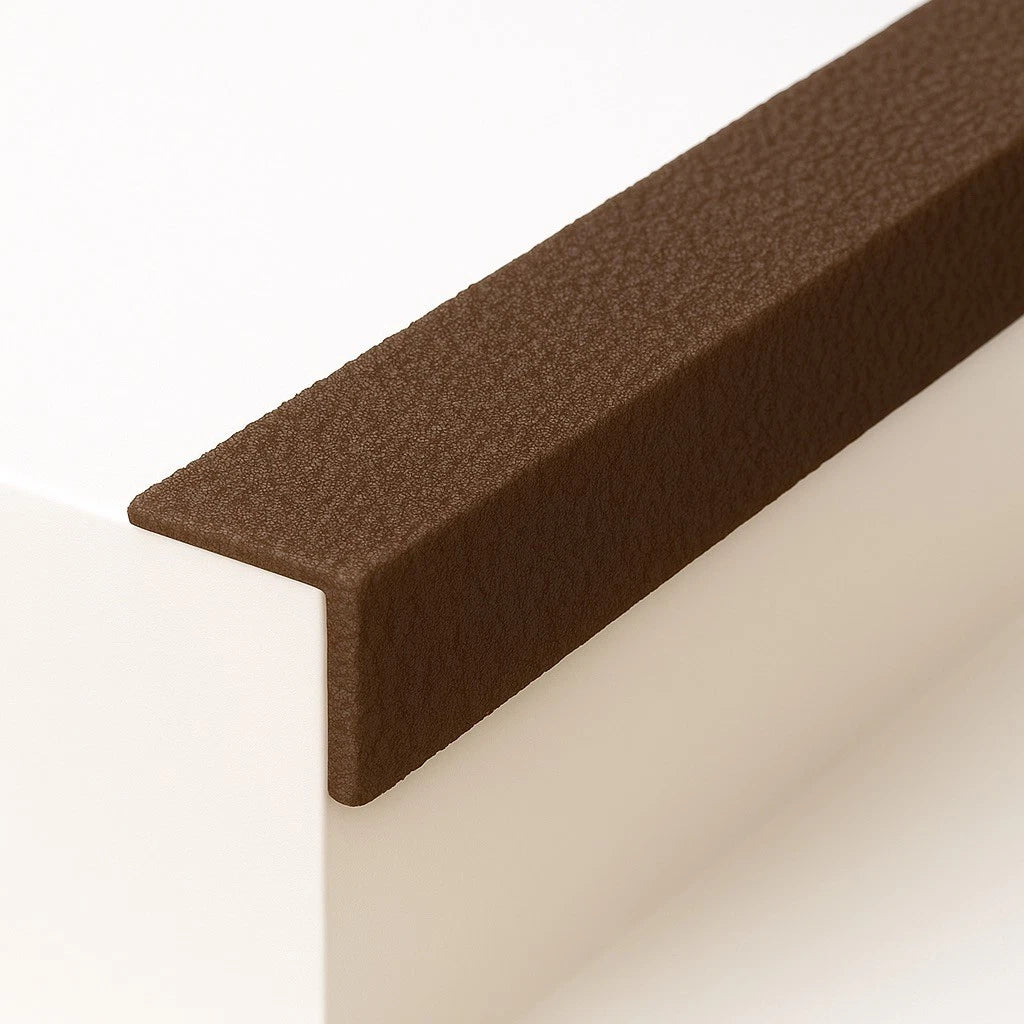 GRP Stair Nosing Anti-Slip Step Edge Tread Cover – Non-Slip -Brown 500mm -3m