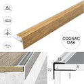 Aluminium Stair Nosing Wood Effect Edge Trim Step Edging Strip For Laminate A60