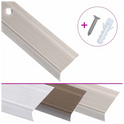 Stair Nosing L-Shape 5pcs 90cm Champagne Aluminium Anti-Slip Insert Pre-Drilled