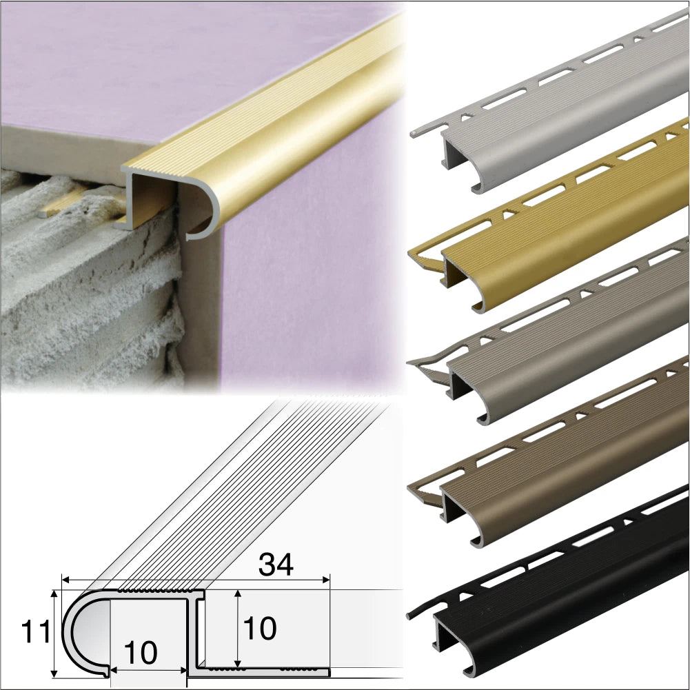ANTI-SLIP STAIR NOSING EDGE TRIM STEP NOSE EDGING NOSINGS FOR TILES A81