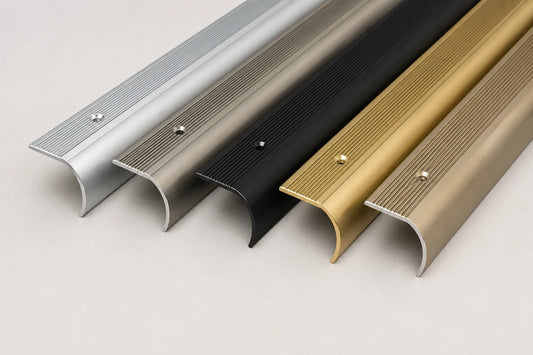 Aluminium Stair Nosing 35 × 45 mm Bullnose Edge Trim Anti Slip Step Edging 2M