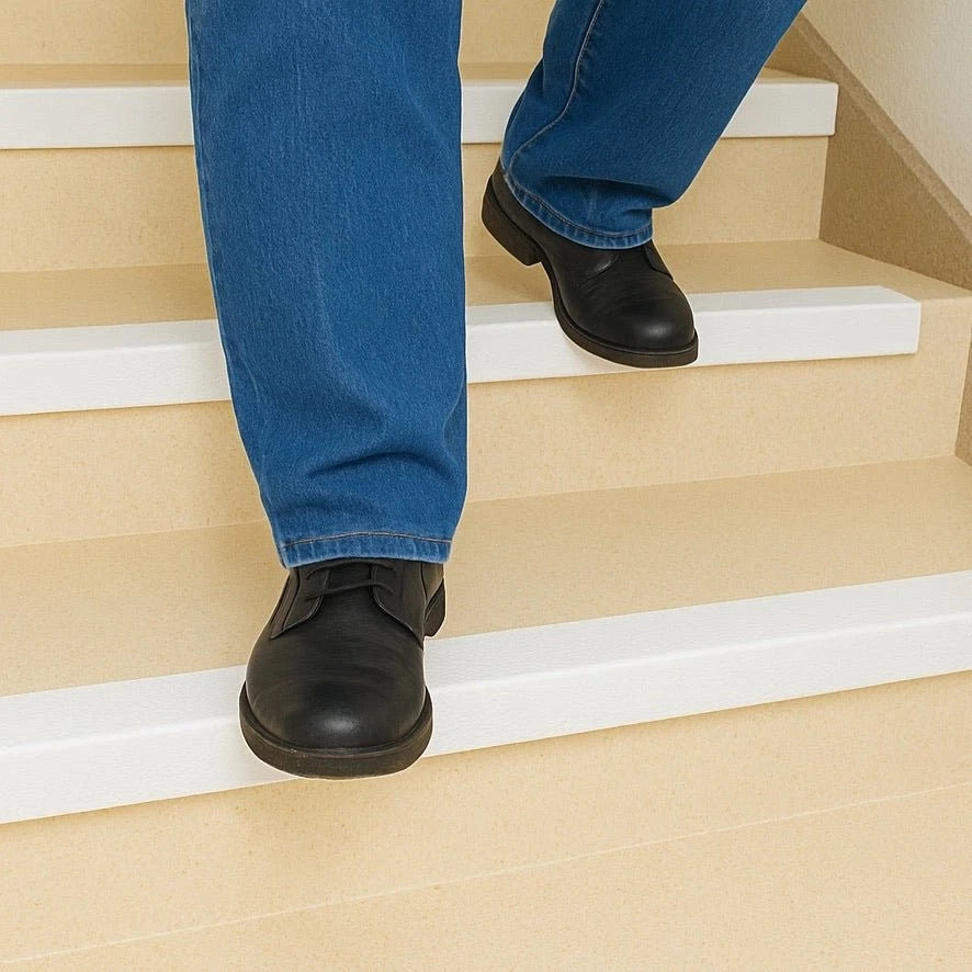 GRP Stair Tread Nosings - Non-Slip Step Edge Heavy-Duty step protection - White