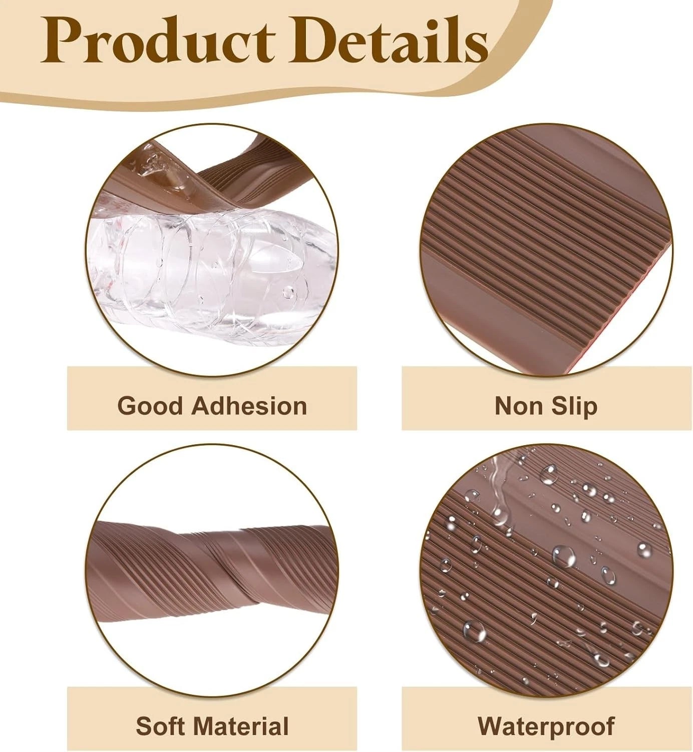 Stair Nosing 5M (2x1 Inch) Vinyl Non-Slip Self-Adhesive Staircase Step Edge
