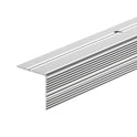 Stair Nosing 30x30mm Anodised Alum Ribbed Non-Slip Edge Trim Gold 1m Incl Screws
