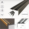ALUMINIUM STAIR NOSING EDGE TRIM STEP NOSE EDGING NOSINGS FOR CARPET WOOD A37