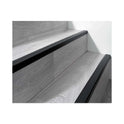 Stair Nosing Black PVC 40x25mm 1.2m Self-Adhesive Anti-Slip Ribbed Trim Durable