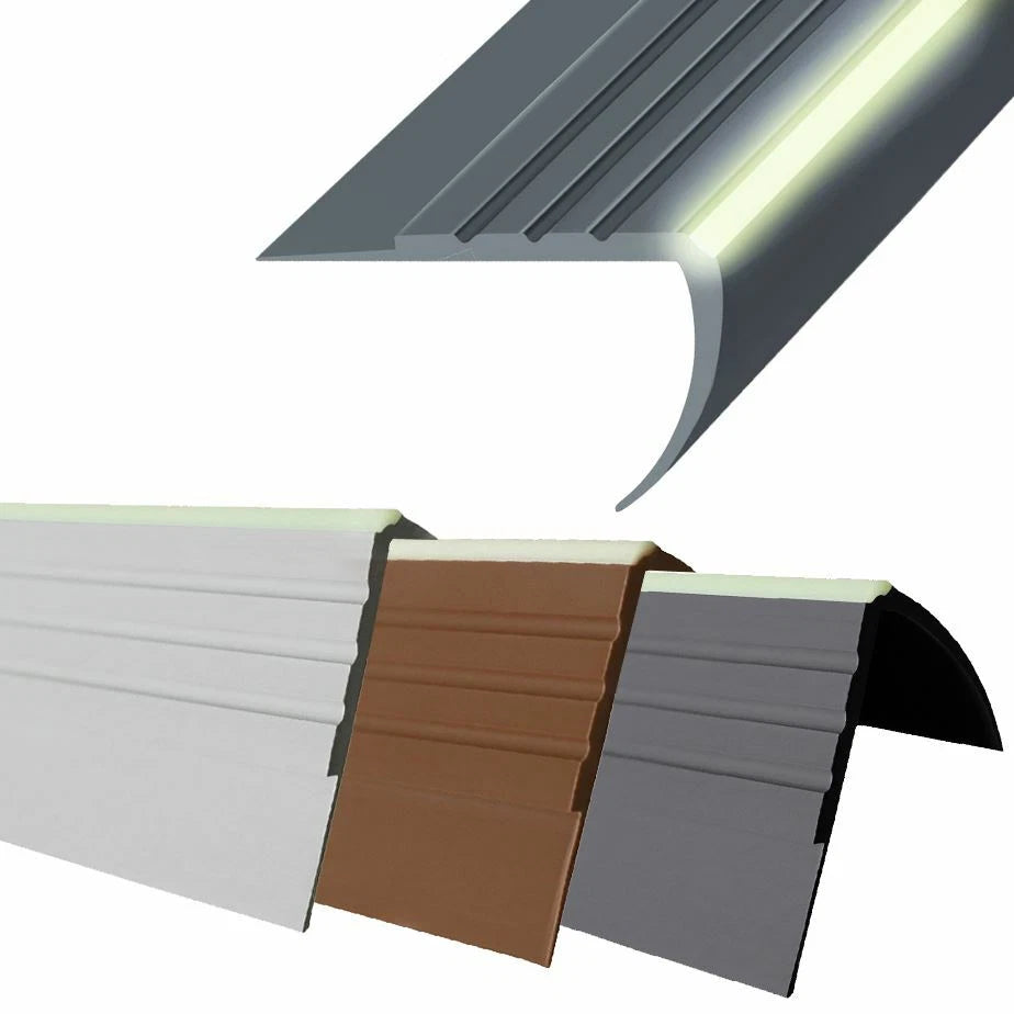 Anti Slip Stair Nosing Rubber PVC Photoluminescent Element