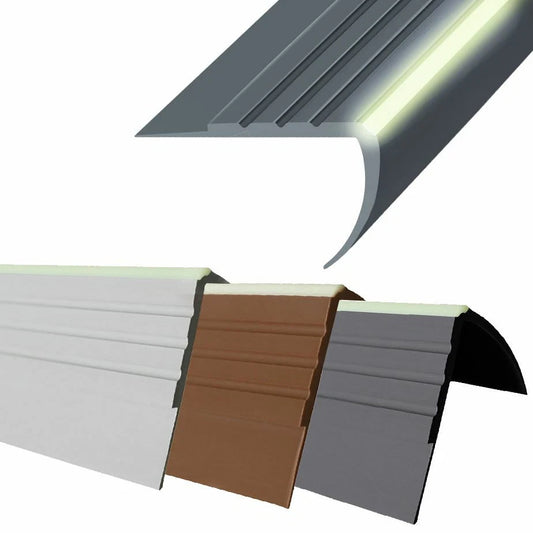 Anti Slip Stair Nosing Rubber PVC Photoluminescent Element