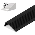 Rubber Stair Nosing - 7Ft Anti-Slip Adhesive Strip, 7Ft, Full Black