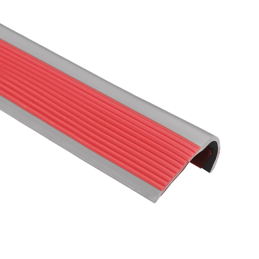 Stair Nosing, Vinyl Stair Edge Protector, Easy to Install, 3.3Ft, Red & Grey