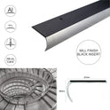 Aluminium Anti Non Slip Bullnose Stair Nosing Step Edging Trim Profile 57x 40mm