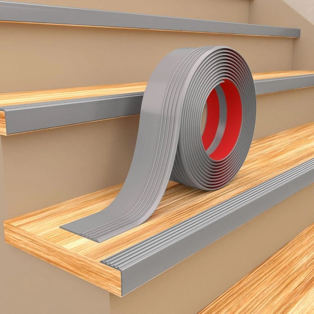 Stair Anti Slip Nosing, Self Adhesive Flexible Rubber Angle Edging Strip 4924-4