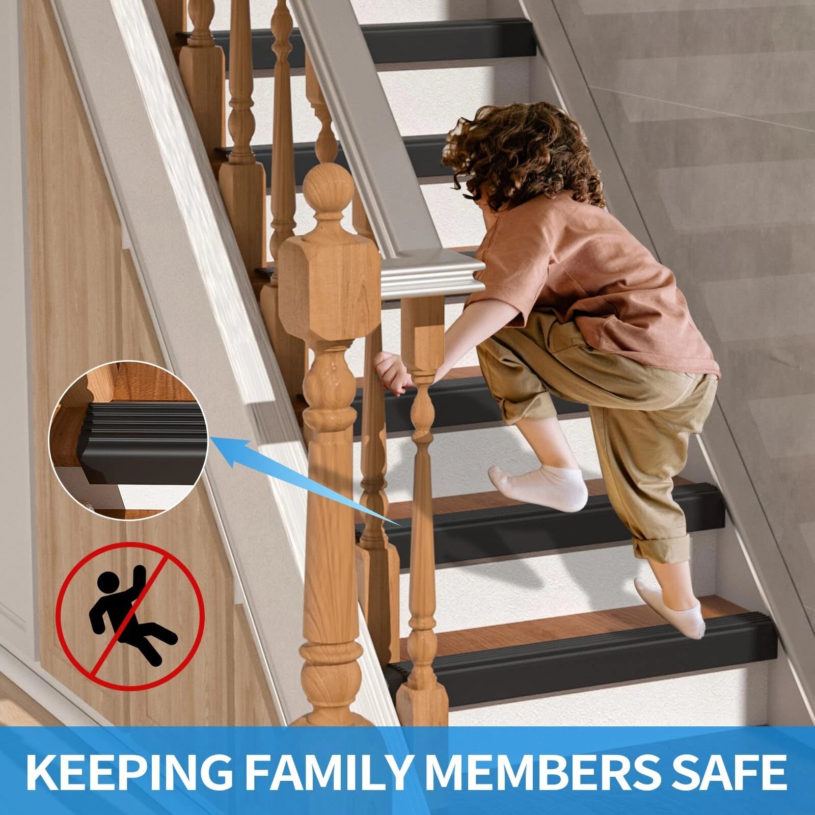Self Adhesive Vinyl Stair Nosing Rubber Edging Step Protector for Indoor Outdoor