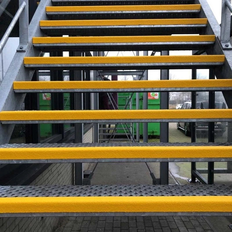 Extra Long Yellow GRP Stair Nosing Anti-Slip Heavy Duty Step Edge 1500mm-3000mm