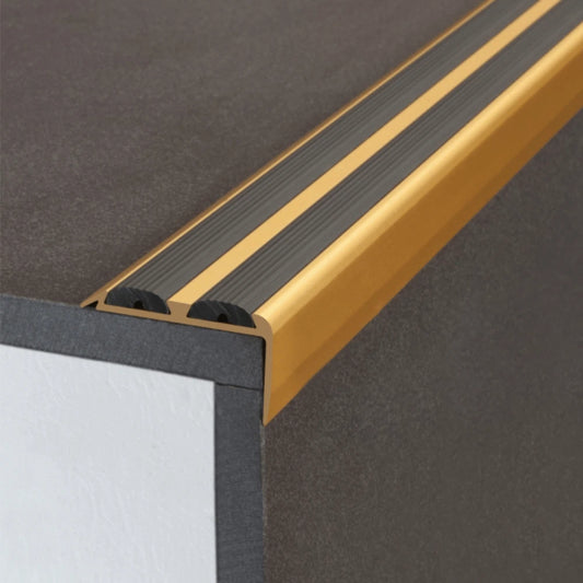 1.8m ALUMINIUM STAIR NOSING EDGE TRIM STEP NOSE EDGING NOSINGS FOR CARPET WOOD