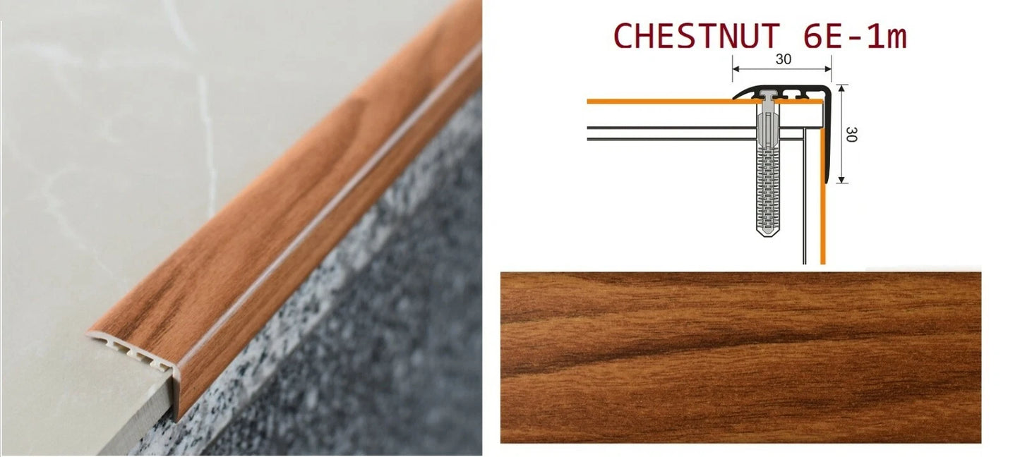 Stair Nosing Edge Trim Step Nose Floor Edging For Carpet Laminate Floor-1m 30x30