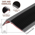 Rubber Stair Nosing Self Adhesive Vinyl Non-Slip Step Edge Trim Bullnose Strips