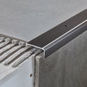 Stair Nosing Anodised Aluminium Silver 2000mm x44x23mm Anti-Slip Ribbed Durable