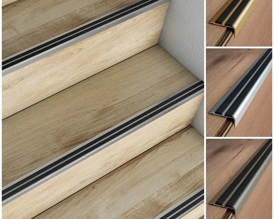 Aluminium Stair Nosing Edge Trim Step Nose Edging Nosings Carpet 900x35x20mm