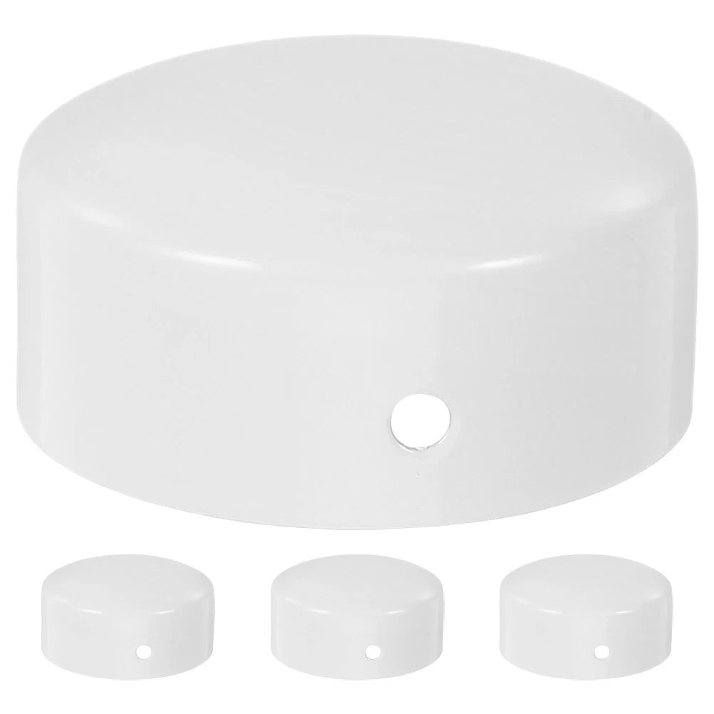 Durable Stainless Steel Stair Handrail End Caps White Set of 4 for Home Railings