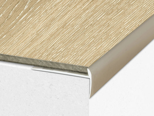 2.7m LUXURY CLICK VINYL FLOORING STAIR NOSING EDGE PROFILE TRIM LVT C27