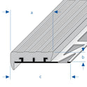 Aluminium Stair Nosing Profile for Tiles & Stone Dural Durastep Jumbo 2.5m Long