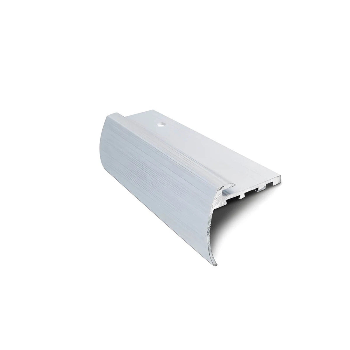 Aluminium Nosing 37x5mm Curved Bullnose LVT Step Edge 2.7m Matt Silver Anodised